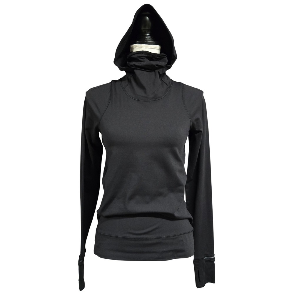 Lululemon Cadence Crusher Hoodie Built-in Face Mask Black Women's Size 4 - Picture 1 of 10